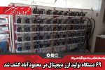 ۶٩ دستگاه تولید ارز دیجیتال در محمودآباد کشف شد