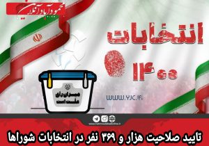 تایید صلاحیت هزار و ۳۶۹ نفر در انتخابات شورا‌ها