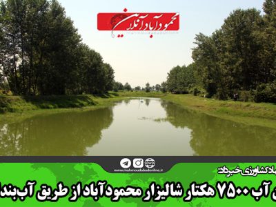 تامین آب ۷۵۰۰ هکتار شالیزار محمودآباد از طریق آب‌بندان‌ها