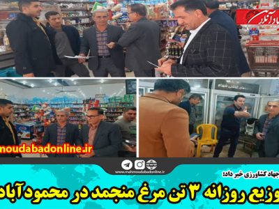 توزیع روزانه ۳ تن مرغ منجمد در محمودآباد