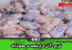 توزیع ۴۰ تن مرغ منجمد در محمودآباد