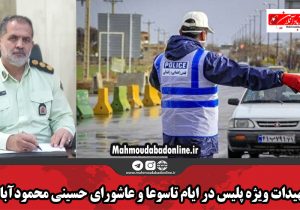تمهیدات ویژه پلیس در ایام تاسوعا و عاشورای حسینی محمودآباد