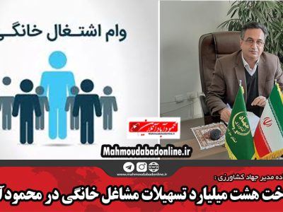 پرداخت هشت میلیارد تسهیلات مشاغل خانگی در محمودآباد