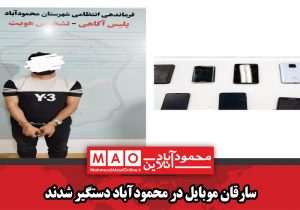 سارقان موبایل در محمودآباد دستگیر شدند