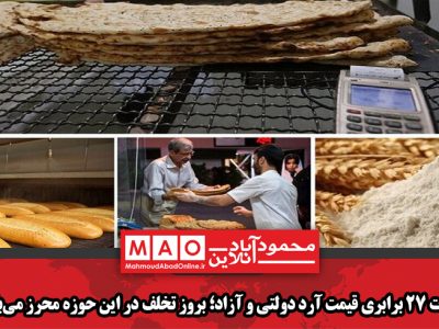 تفاوت ۲۷ برابری قیمت آرد دولتی و آزاد؛ بروز تخلف در این حوزه محرز میباشد
