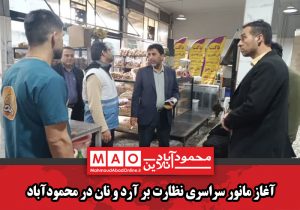 آغاز مانور سراسری نظارت بر آرد و نان در محمودآباد
