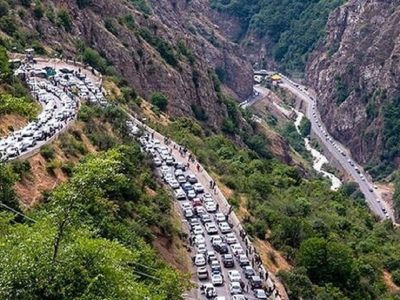ترافیک سنگین در محورهای ورودی مازندران