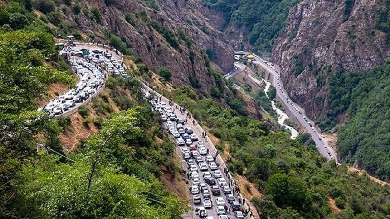 ترافیک سنگین در محورهای ورودی مازندران ترافیک سنگین در محورهای ورودی مازندران